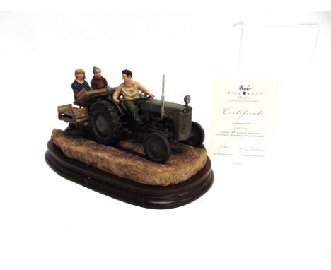 A BORDER FINE ARTS TRACTOR GROUP 'MAIN CROP' with certificate, numbered 140/950, 27cm long