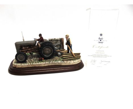 A BORDER FINE ARTS TRACTOR GROUP 'GOLDEN MEMORIES' boxed with certificate, 27cm long