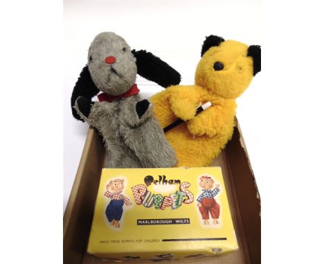 ASSORTED TOYS  comprising a Pelham Puppet No.A9, Mouse, boxed; and Chad Valley Chiltern Sooty and Sweep fur fabric glove pupp