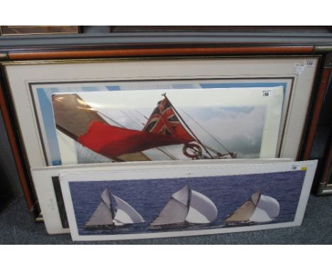 After John Murray, 'Return of the legends, J class racing yachts', a limited edition coloured print, signed in pencil by the 