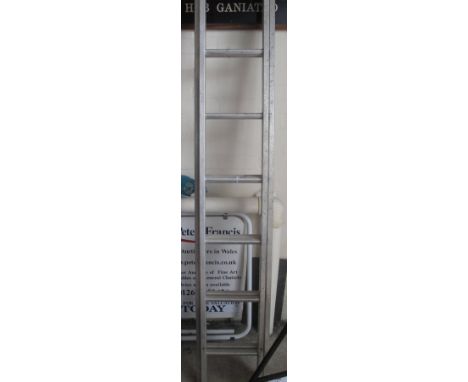 Extending aluminium ladder. (B.P. 24% incl. VAT)