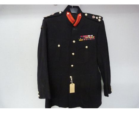 British Army dress uniform black jacket with Conway Williams interior label penned "Brig P H May 14F60" with staybrite button