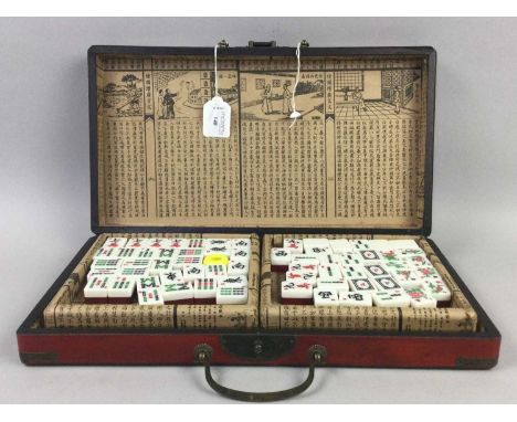 VINTAGE MAHJONG SET WITH BOARD,casedPeices appear to be in relatively good condition, the board it's self is good condition f