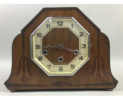 ART DECO MANTEL CLOCK,22cm high