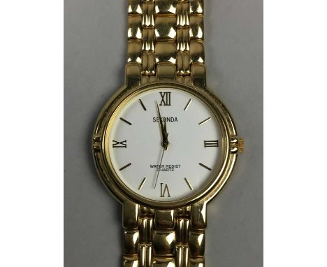 THREE WRIST WATCHES,along with a signet ring and an indentity bracelet
