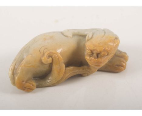 A fine Chinese jade carving of a Chilong, possibly Ming, 7cm.