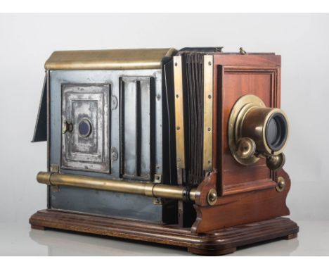 Magic Lantern, in a stained pine box, 47cm.