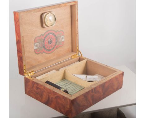 Modern Humidor, 28cm, and various playing cards.