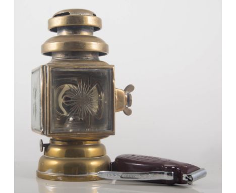 Carriage lamp, stamped "Dependence, JR Oldfield", Bakelite, folding camera, hand torch, student microscope, magneto machine.