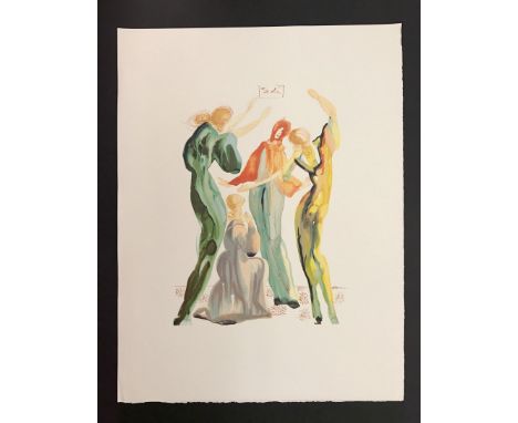 Salvador Dali (1904-1989) lithograph entitled "La Danse", from the Divine Comedy series edited by Les Heures Claires, Paris, 