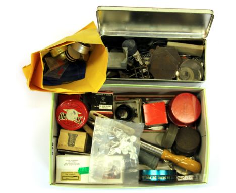 A quantity of jewellers and watchmakers tools and some other items.