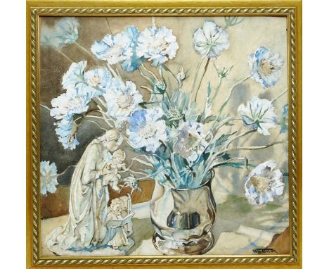 William Howson Taylor (1876-1935) Blue Poppies watercolour on paper, framed signed W H Taylor lower right 58 x 56cm. 