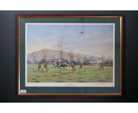 After John Wynne Hopkinds, "Eagle Patrol. Lynx Mk 7 deplanes chalk, South Armagh. 655 Sqn (The Scottish Horse) 5 Regt Army Ai