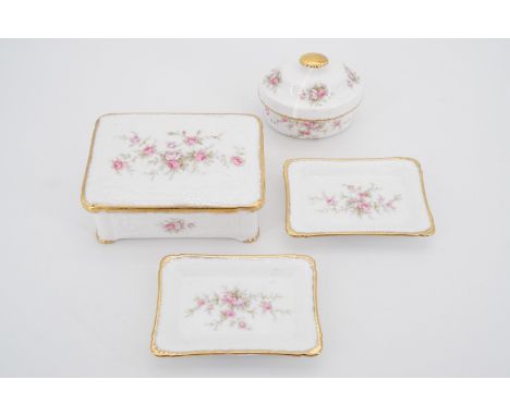 Paragon 'Victoriana Rose' porcelain trinket boxes and pin dishes