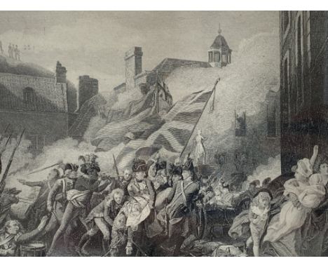 After John Trumbull (1756-1843) Three military prints including "The Death of General Montgomery", "The Death of Major Pierso