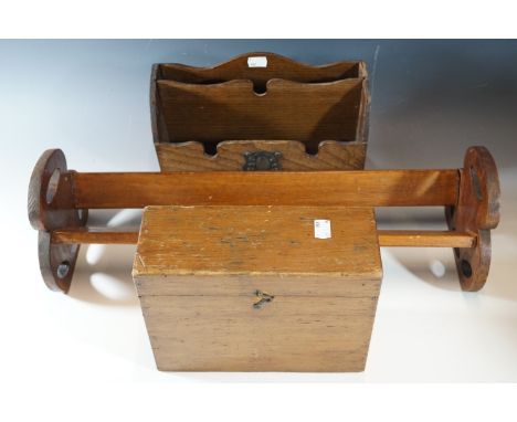 A book trough, stationary rack and box
