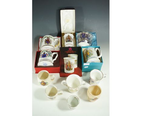 A quantity of Spode, Coalport and other Royal commemorative cups