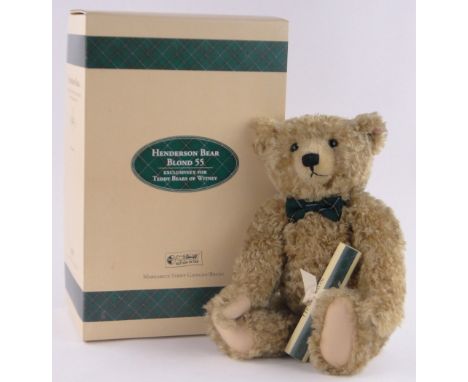 A modern Steiff Henderson bear, Limited Edition of 2000, height 50cm, boxed with certificate.