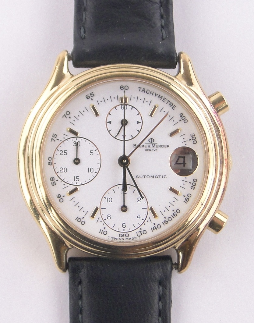 A gent's 18ct gold Baume & Mercier 