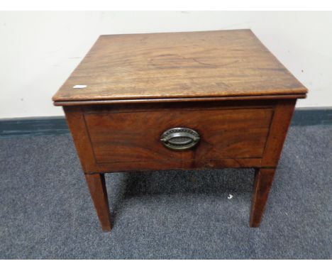 A George III mahogany commode stool  