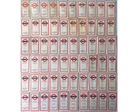 Large quantity of London Transport Central Buses POCKET MAPS from 1946-1964. A very comprehensive collection, possibly a comp