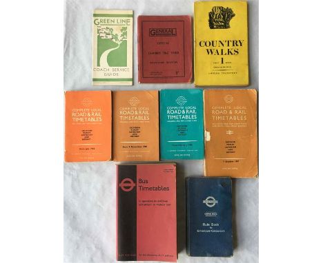 London Transport & predecessor items comprising 1931 Green Line COACH SERVICE GUIDE (27-4-31) (Small stains, generally good),