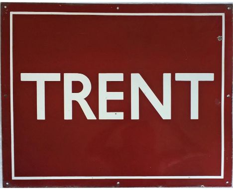 British Railways (London Midland Region) ENAMEL SIGN 'Trent'. Thought to be from the former interchange station of that name 