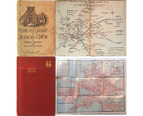 c1910 Visitor's GUIDE to Bristol & Clifton with coloured map of Bristol Tramways and many photos, incl cars & charabancs (hea