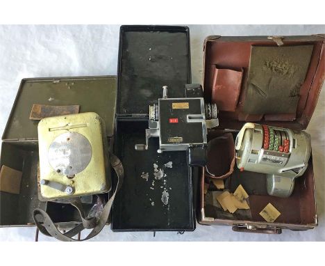 Selection of TICKET MACHINES comprising a Bell Punch Automacheckit, a Setright Insert and an Almex A. Original operators unkn