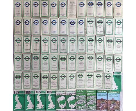 Quantity of London Transport/London Country POCKET MAPS for Country Area Buses from 1948 (1st issue) to 1978. A very comprehe