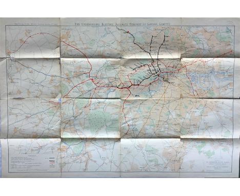 1904 MAP published by the Underground Electric Railways of London Ltd and, we believe, the first to be produced with this tit