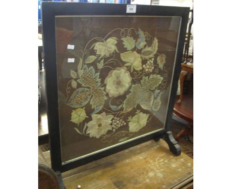 Floral and foliate tapestry fire screen.(B.P. 24% incl. VAT)