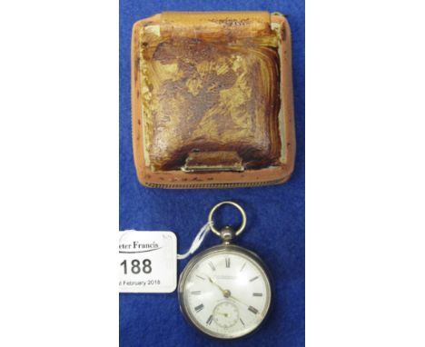 Silver pocket watch, the face marked: W.E. Watts and Co., Whitminster Works, Chester hallmarks, in associated box.(B.P. 24% i