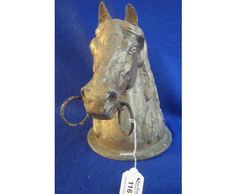 Cast metal horse's head gate ornament.(B.P. 24% incl. VAT)