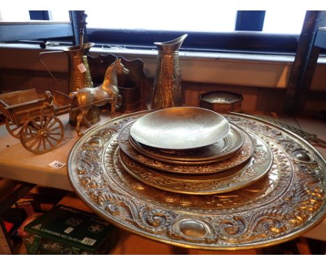 Shelf of mixed brass 