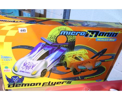 Micro Mania (Demon Flyers) Scalextric set (unchecked). Not available for in-house P&amp;P 