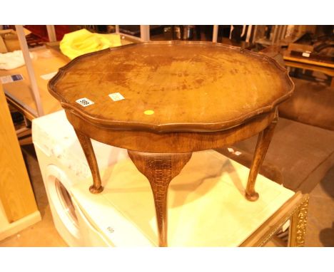 Walnut circular side table. Not available for in-house P&amp;P. 