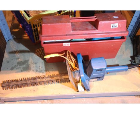 Toolbox and a hedge trimmer. Not available for in-house P&amp;P 