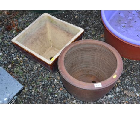 Two garden plant pots