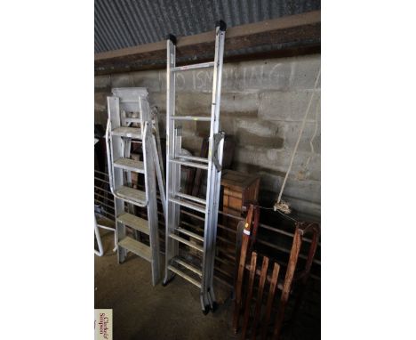 A set of aluminium steps/ladder