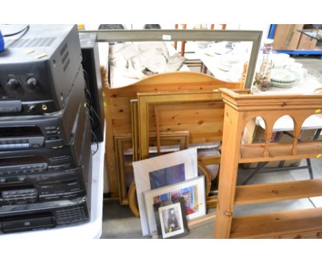 A quantity of picture frames, Shelia Stafford limited edition pencil-signed print, gilt framed portrait etc
