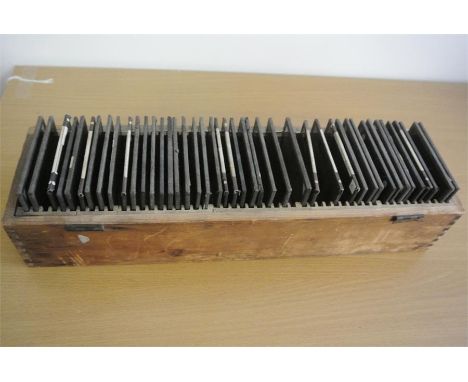 COLLECTABLES - A collection of 43 black & white magic lantern slides to include various topics.