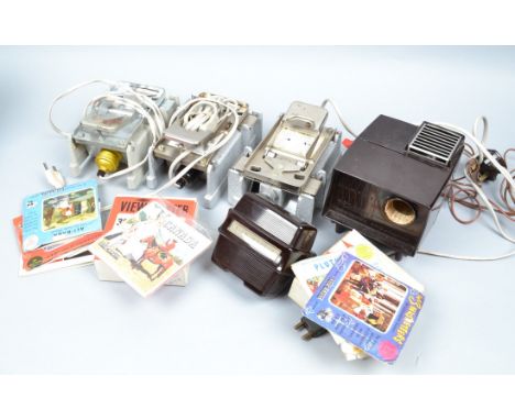 A Model D View Master Standard Projector Film Cutters and reels Model D lighted viewer, Standard Projector,three film cutters