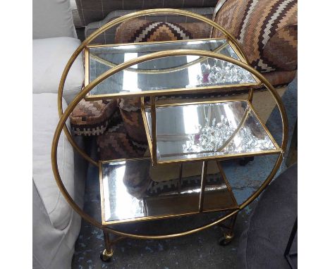 COCKTAIL TROLLEY, vintage French Art Deco style, 95cm H.