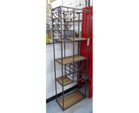 SOMMELIER WINE RACK, vintage French provincial style, with racks for glasses, 182cm H. 