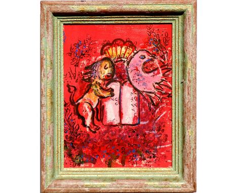 MARC CHAGALL 'Frontispiece', 1962, original lithograph, printed by Mourlot - Cramer 49, 31cm x 23cm, framed and glazed.