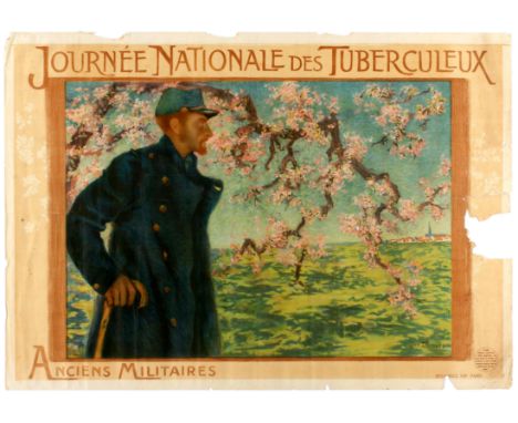 Original vintage WWI Propaganda Poster - National Tuberculosis Day. Veterans (Journe Nationale des Tuberculeux. Anciens Milit