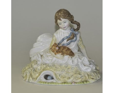 Royal Worcester Ltd and Numbered Figurine ' Safe at Last ' Number 8,904 of 10,000. RW 4355. Modeler Sheila Mitchell. Issued 1