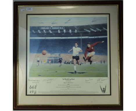 Football World Cup Interest Framed Limited Edition Print 1966 World Cup Final By Keith Fearon, 1 Of 50 Artists Proofs, 1/495 