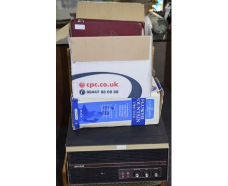 Small Mixed Lot Comprising Bush Record Player, PPL Super Vac, Black Flower Two Tier Fountain, AA Book Of The Car And Daimler 
